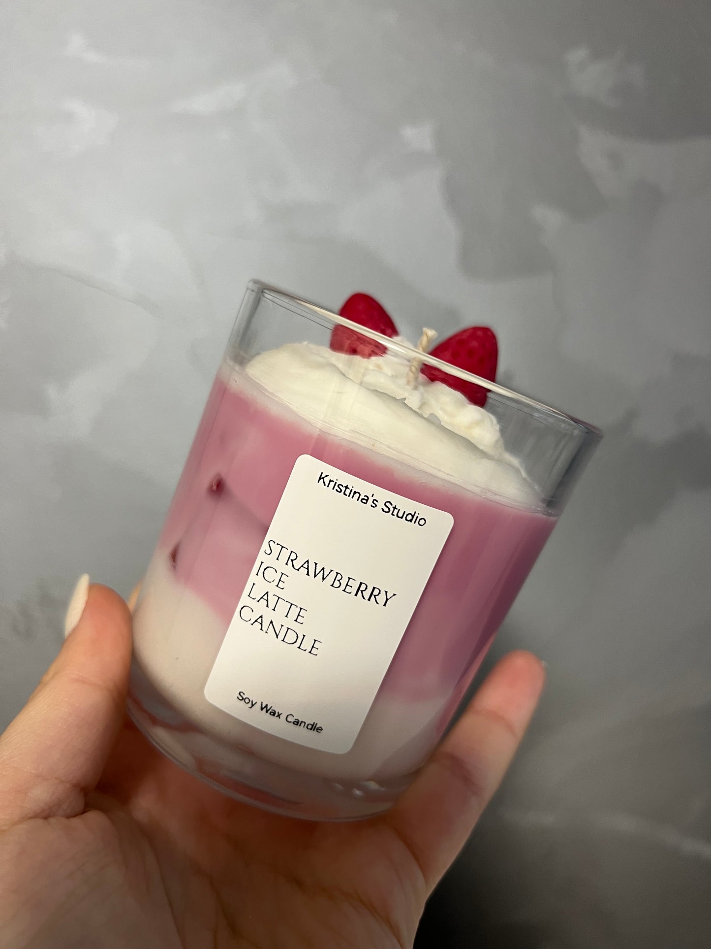 Strawberry Iced Latte Candle